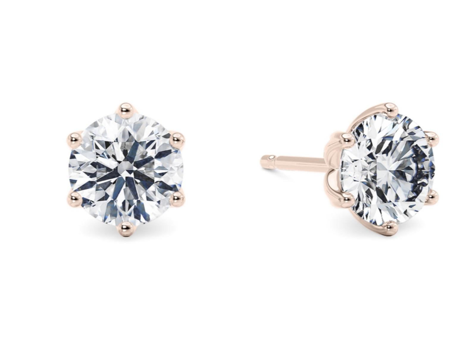 The Source lab-grown diamond earrings in 18K Rose Gold — Cyrediamond
