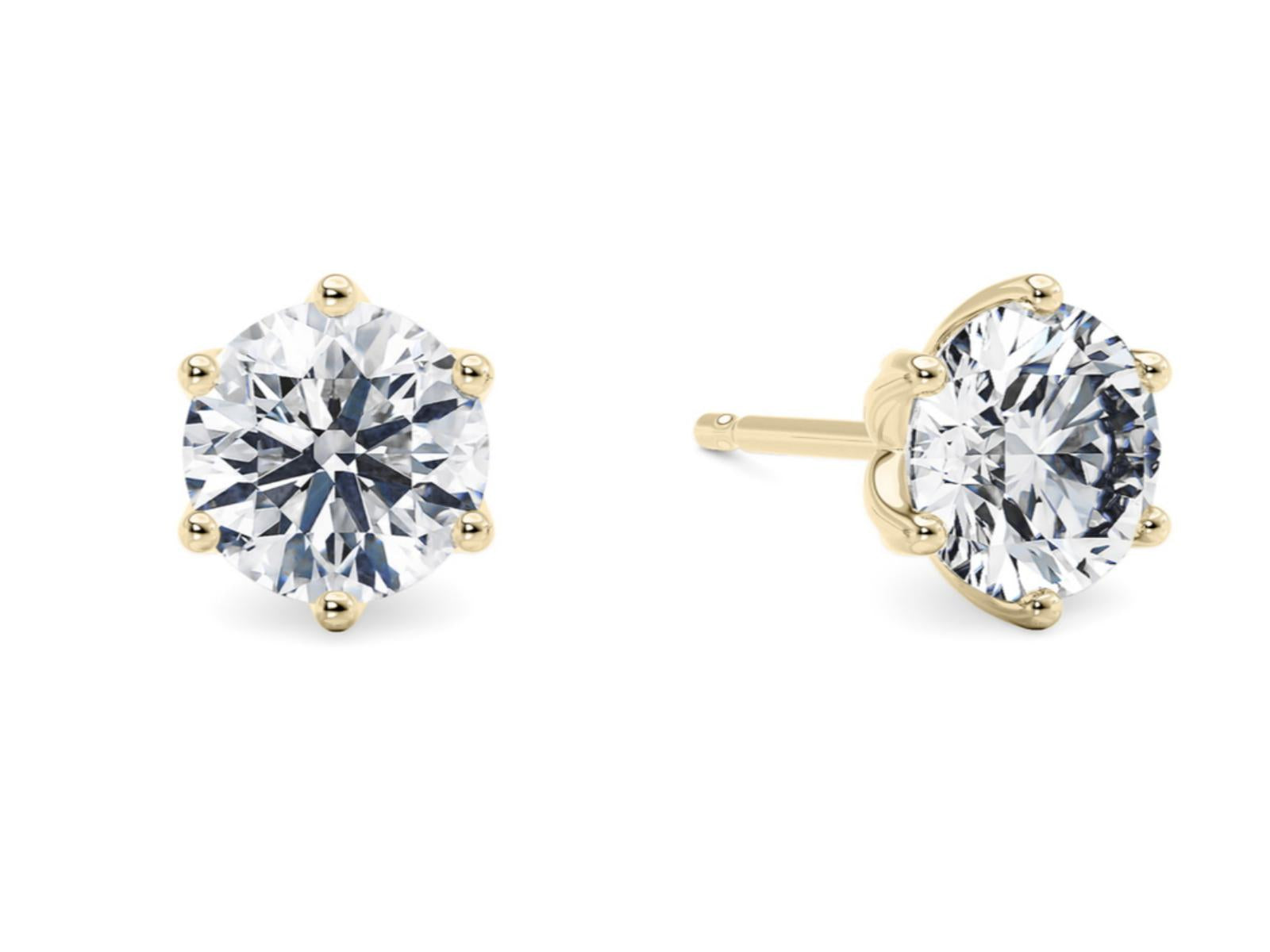 The Source lab-grown diamond earrings in 18K Yellow Gold — Cyrediamond