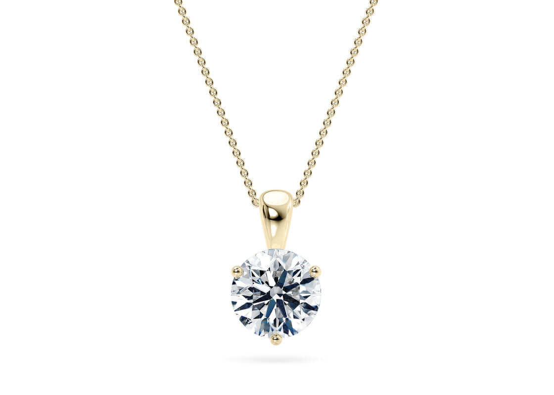 The Equilibrium lab-grown diamond necklace in 18K Yellow Gold — Cyrediamond