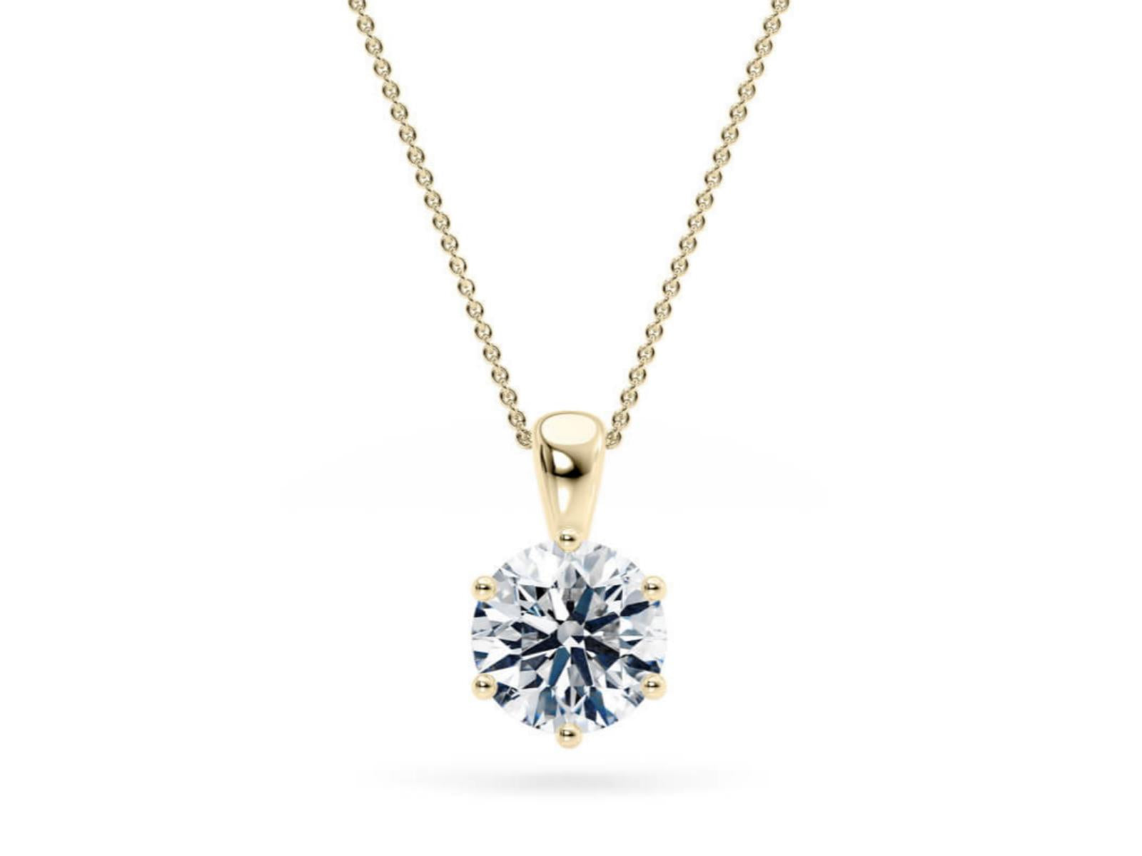 The Source lab-grown diamond necklace in 18K Yellow Gold — Cyrediamond