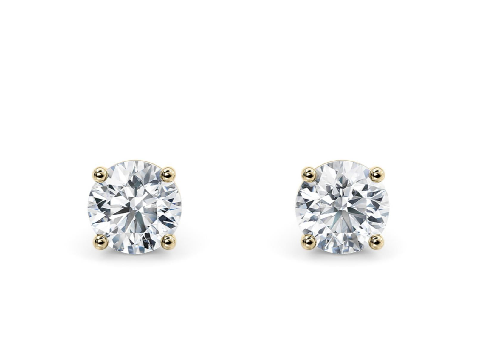The First Sight lab-grown diamond earrings in 18K Yellow Gold — Cyrediamond
