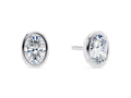 The Ovalis lab-grown diamond earrings in Platinum PT950 — Cyrediamond