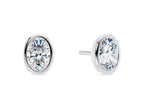 The Ovalis lab-grown diamond earrings in Platinum PT950 — Cyrediamond