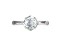 The Prism lab-grown diamond ring in 18K White Gold — Cyrediamond
