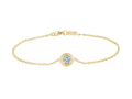 Bracciale Cyre-The Aura in oro giallo 18k con diamante lab-grown taglio brillante, incastonatura bezel