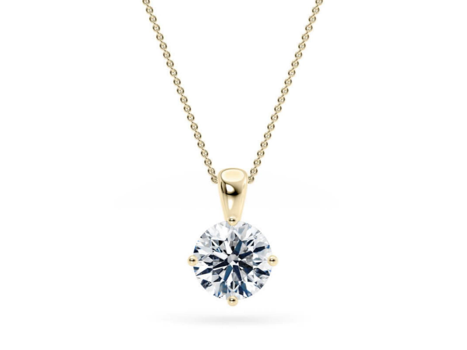 The Vow lab-grown diamond necklace in 18K Yellow Gold — Cyrediamond
