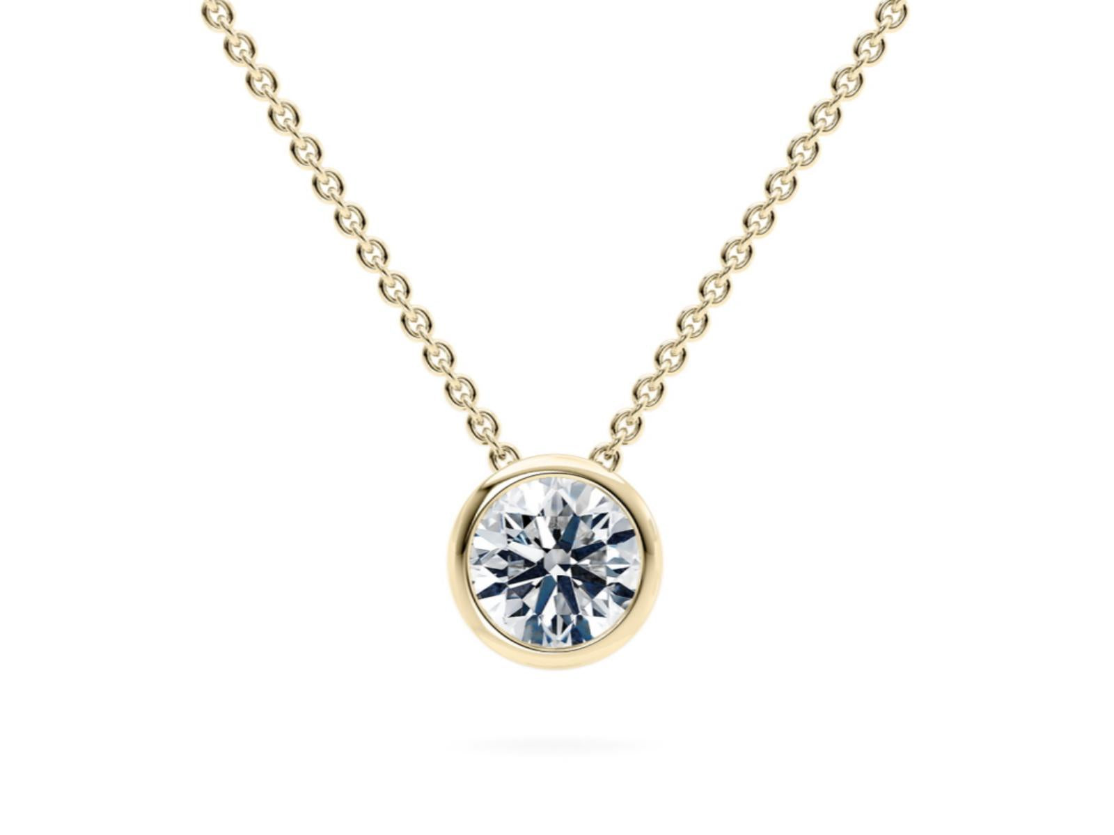 The Orbit lab-grown diamond necklace in 18K Yellow Gold — Cyrediamond