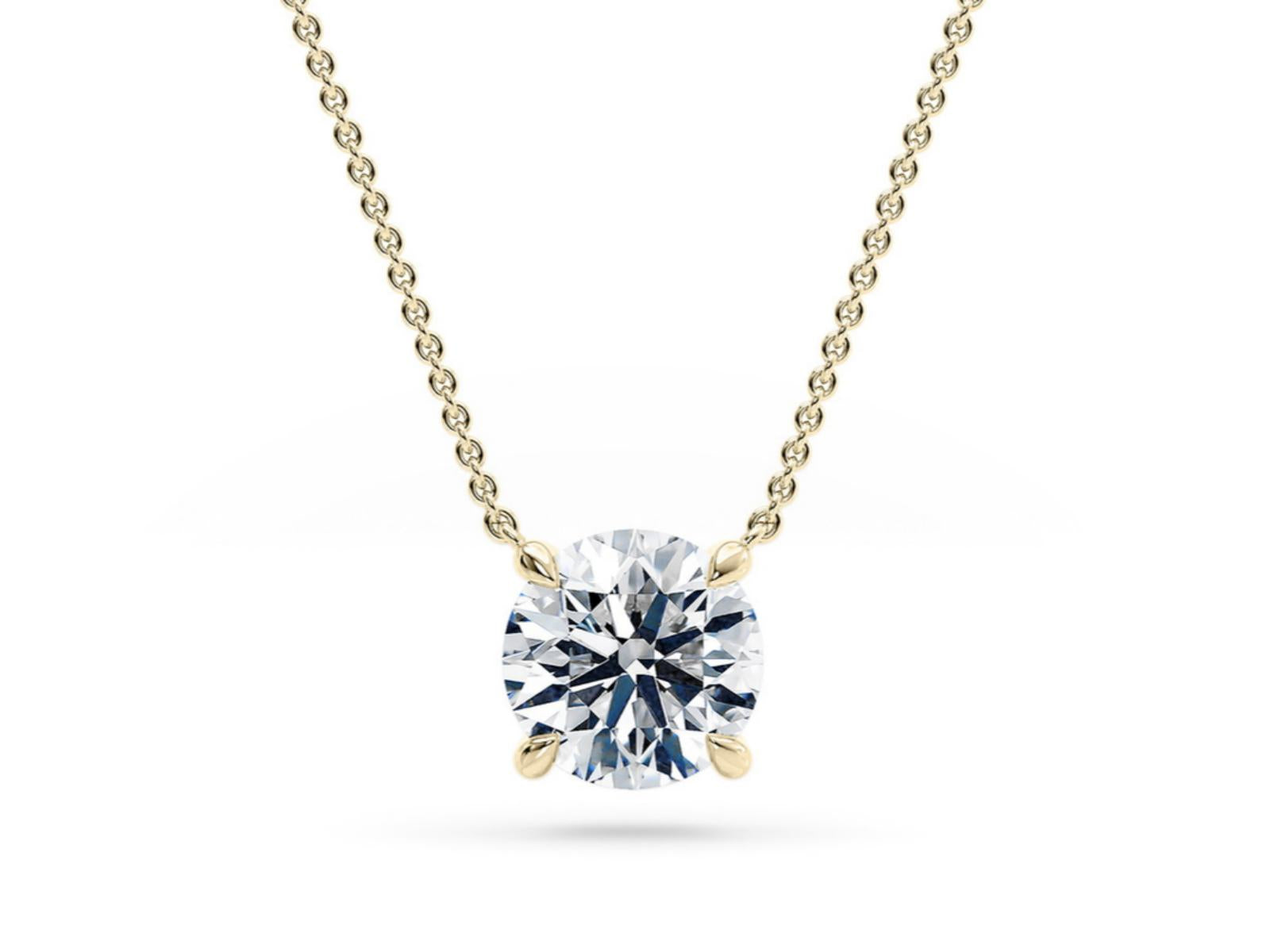 The Origin lab-grown diamond necklace in 18K Yellow Gold — Cyrediamond