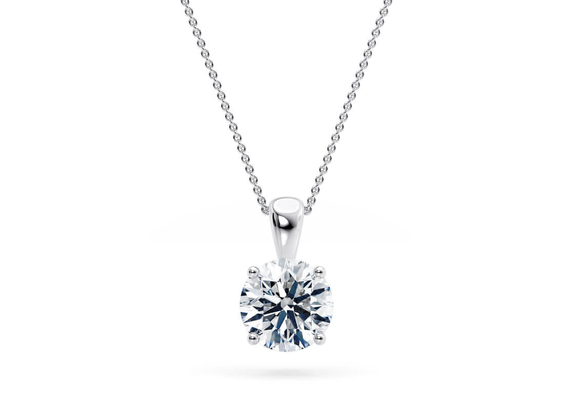 The First Sight lab-grown diamond necklace in 18K White Gold — Cyrediamond