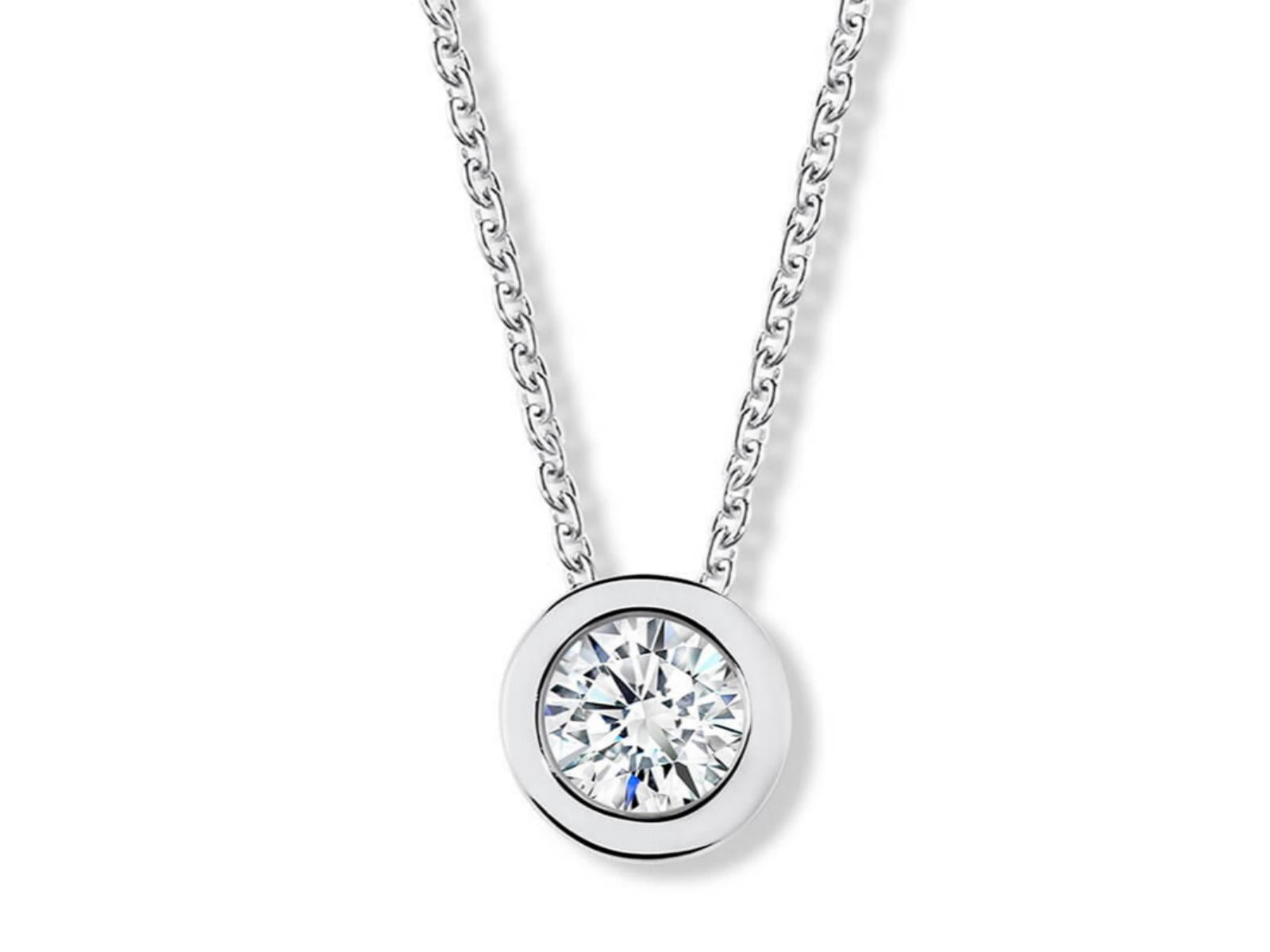 The Unity lab-grown diamond necklace in 18K White Gold — Cyrediamond