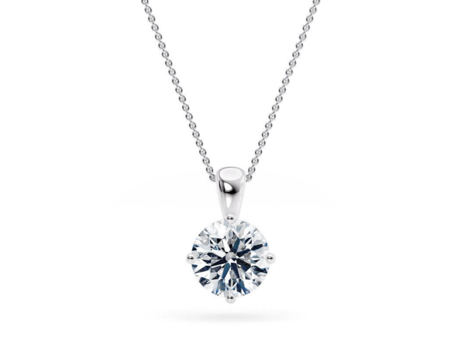 The Vow lab-grown diamond necklace in 18K White Gold — Cyrediamond