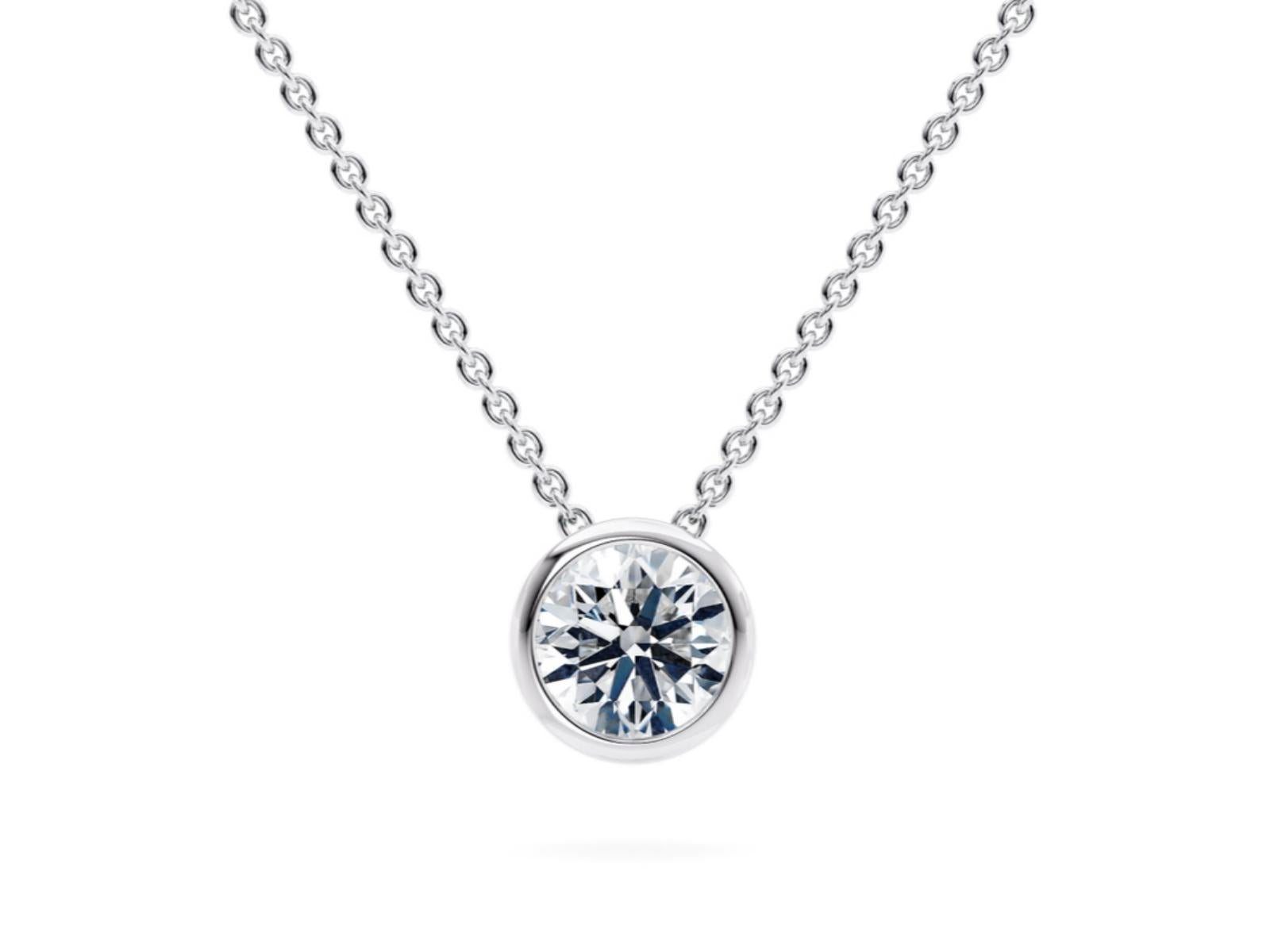 The Orbit lab-grown diamond necklace in 18K White Gold — Cyrediamond
