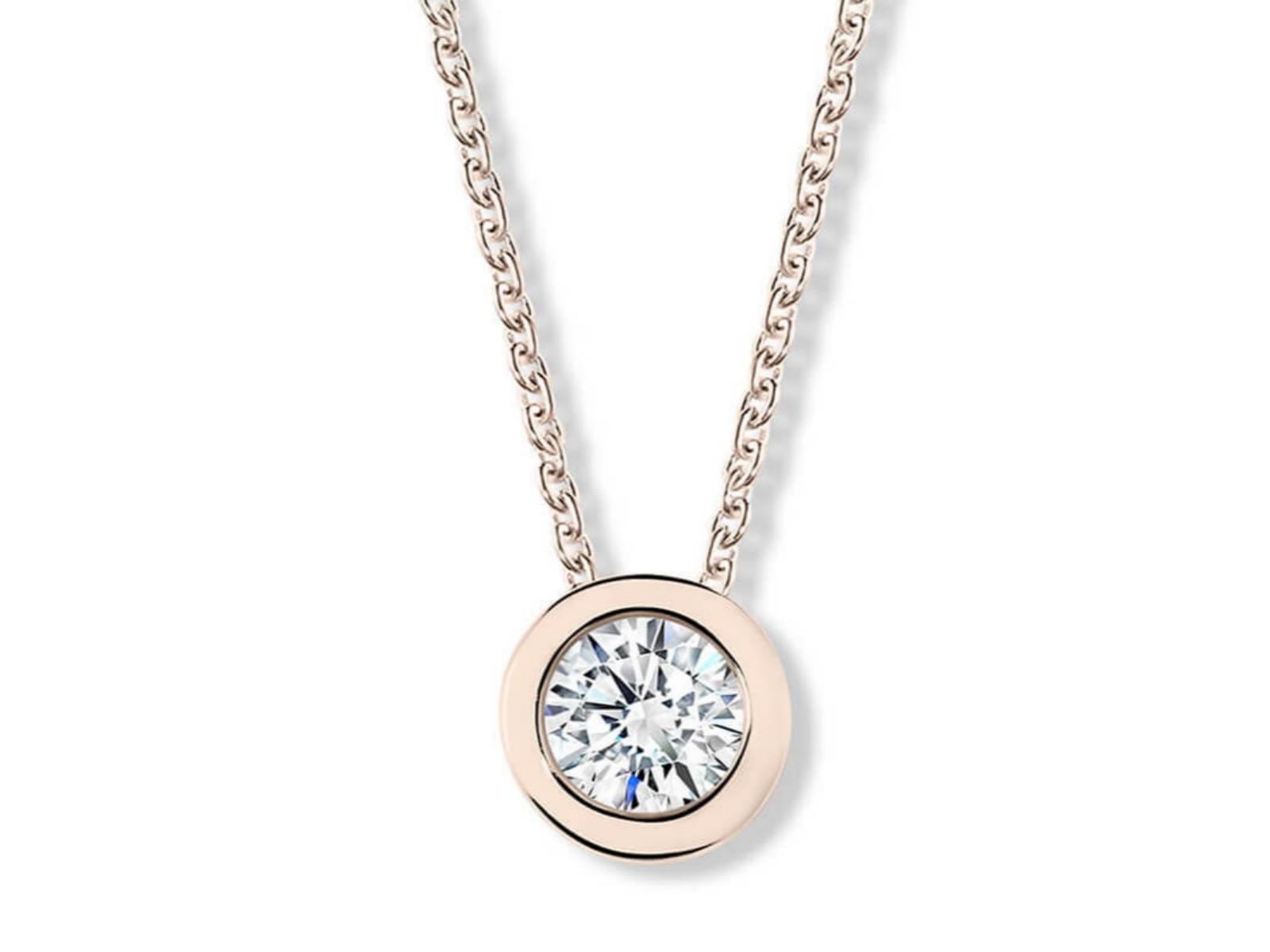 The Unity lab-grown diamond necklace in 18K Rose Gold — Cyrediamond