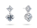The Duo lab-grown diamond earrings in Platinum PT950 — Cyrediamond
