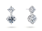 The Duo lab-grown diamond earrings in Platinum PT950 — Cyrediamond