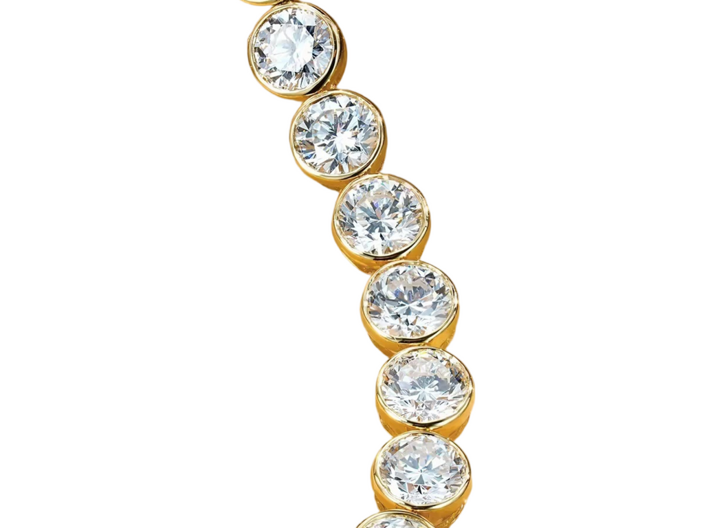 Bracciale Tennis The Orbit dettaglio diamanti lab-grown taglio brillante Cyrediamond