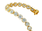 Bracciale Tennis Cyre-The Orbit vista laterale oro bianco diamanti Cyrediamond