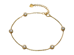 Bracciale tennis Cyre-The Bullae in oro 18k con diamanti lab-grown taglio brillante, vista frontale