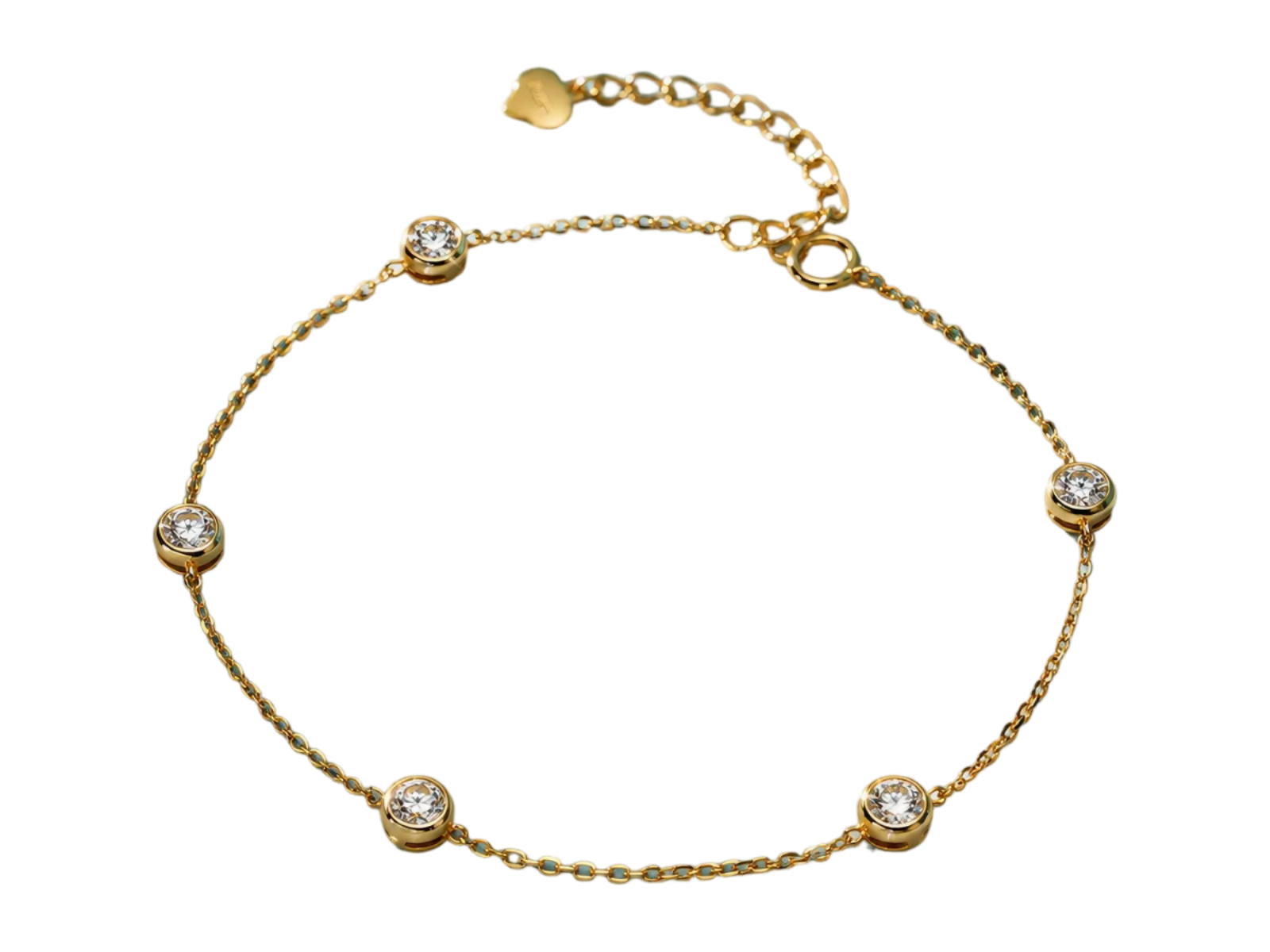 Bracciale tennis Cyre-The Bullae in oro 18k con diamanti lab-grown taglio brillante, vista frontale