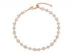 Bracciale tennis Cyre-The Serta in oro rosa 18k con diamanti lab-grown bezel ~3,7ct, vista frontale