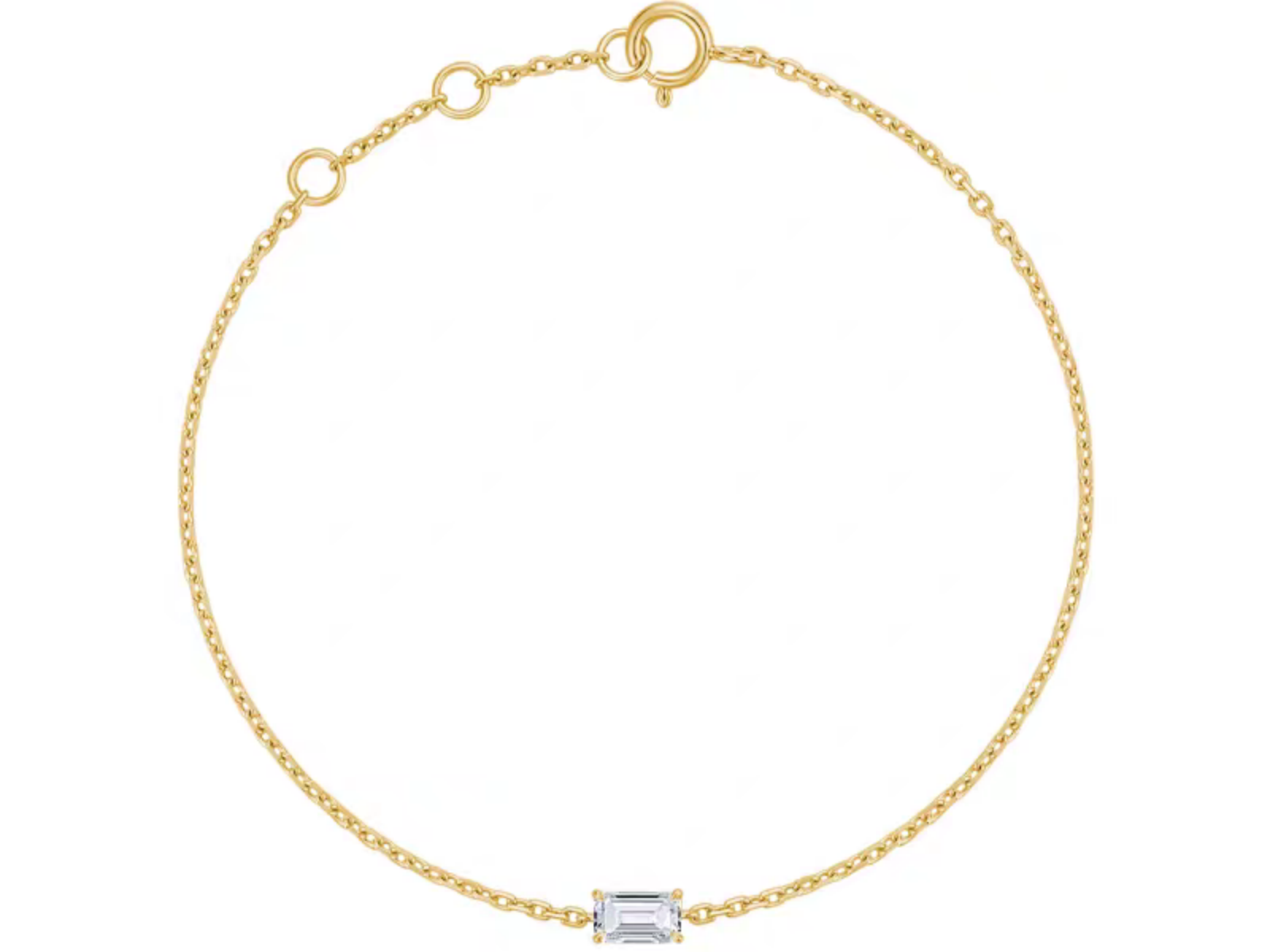 Bracciale Cyrediamond The Monolith in oro giallo 18K con diamante lab-grown taglio smeraldo